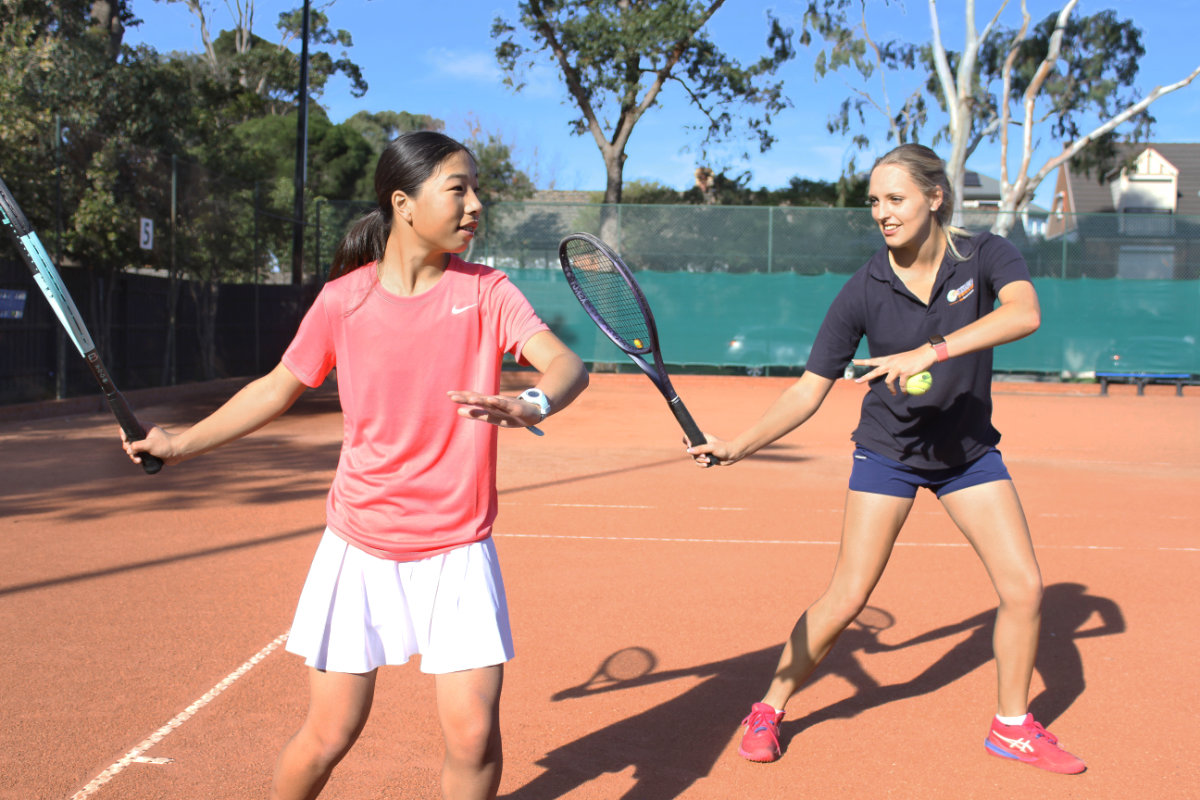 One on one tennis coaching